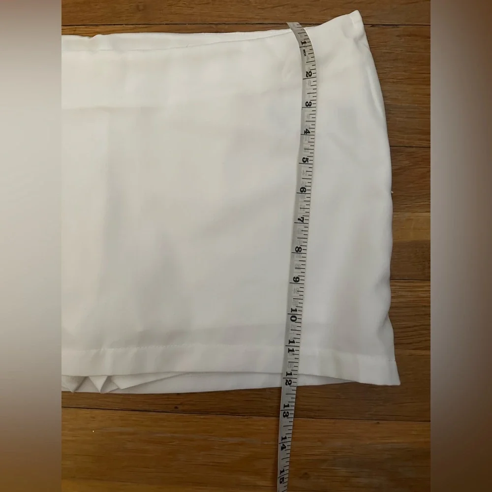 🌷 SHEIN White Skort Athletic Wrap‎ Skirt Shorts Women Size L Spring Style
